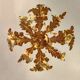 Hollywood Regency Vintage gold plated ceiling lamp porcelain roses Italy