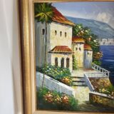 Old Oil Painting Frame Gold Provence Mediterranean Italy