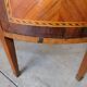 Chest of drawers half moon in marquetry 2 drawers marble top late nineteenth century