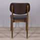 Set of 8 vintage 1960s wood and leather chairs designed by anonima castelli