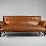 Mole sofa in leather by Sergio Rodrigues. 1960s Made in Brazil