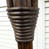 Rattan coat rack