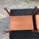 Duo of vintage Scandinavian teak bedside tables with 1 drawer.