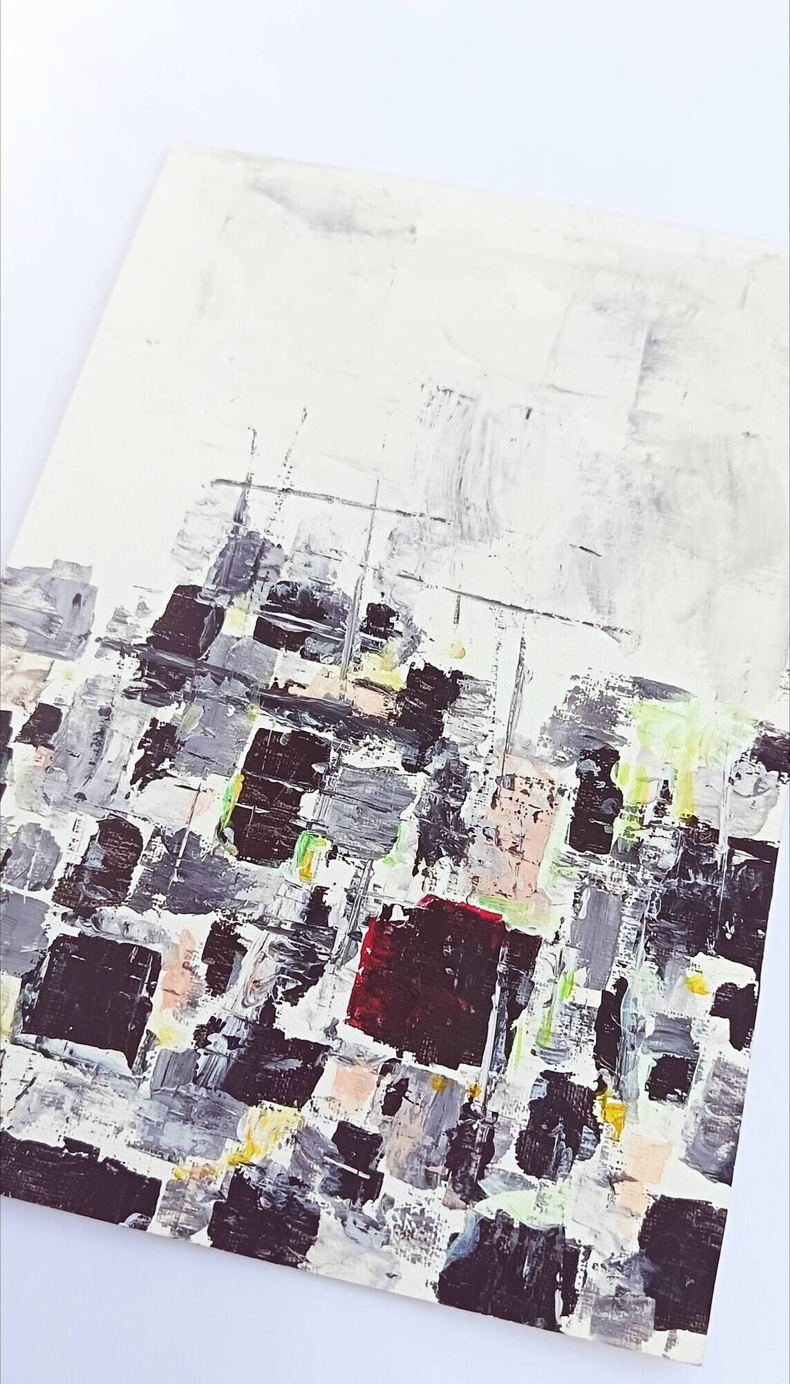 Original abstract painting – urban composition – dlg Nicolas de Stael