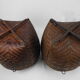 Pair of caches old rattan