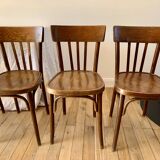 set of 6 bentwood bistro chairs from the 1950s