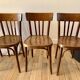 ensemble de 6 chaises bistrot en bois courbé années 50