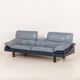 Vintage Poltrona Frau Space Age leather sofa, Italy 1980s