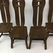 Set of 4 Belgian Brutalist Dining Chairs from De Puydt, 1970’s