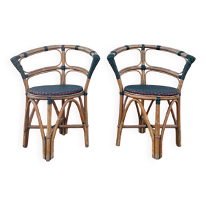 Paire chaises bistrot - bicolore