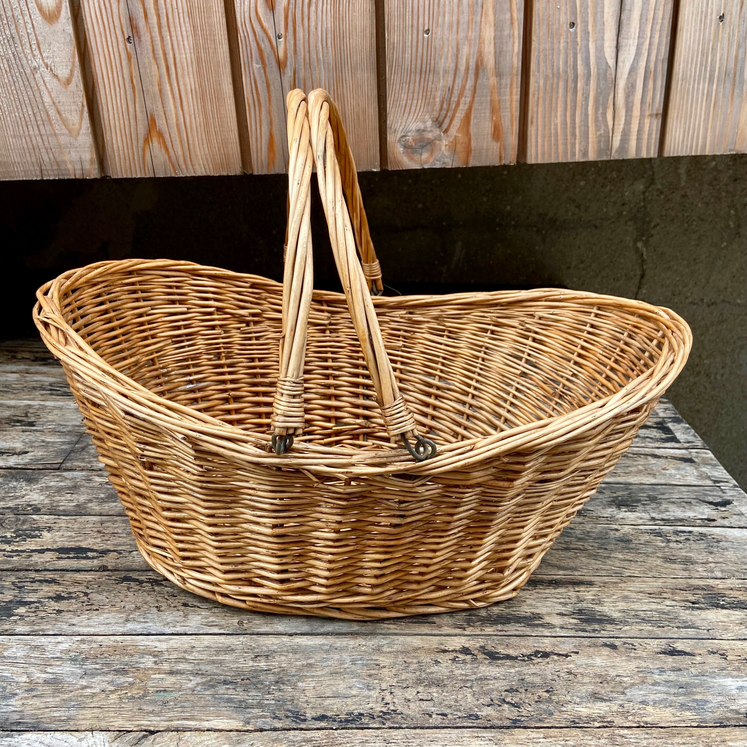 Panier en osier-Années 60