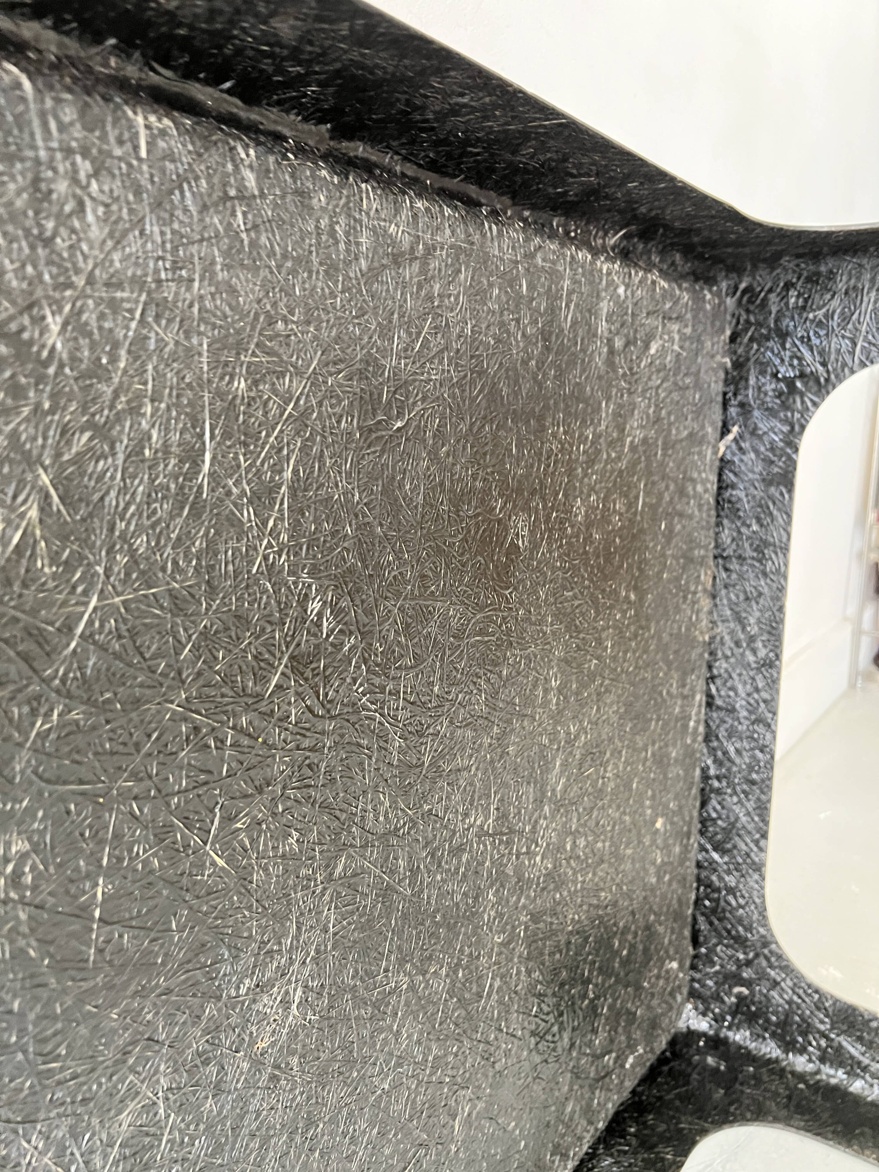 Space Age coffee table in black fiberglass, 1970s design