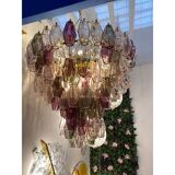 Contemporary Mid-Centyry Modern "Poliedri" Murano Glas Chandelier