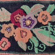 Tapis ancien fait main American Hooked 65cm x 168cm - 1C989