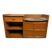 Mid-century retro vintage teak telephone seat by Nathan 1960–1970   Stylish