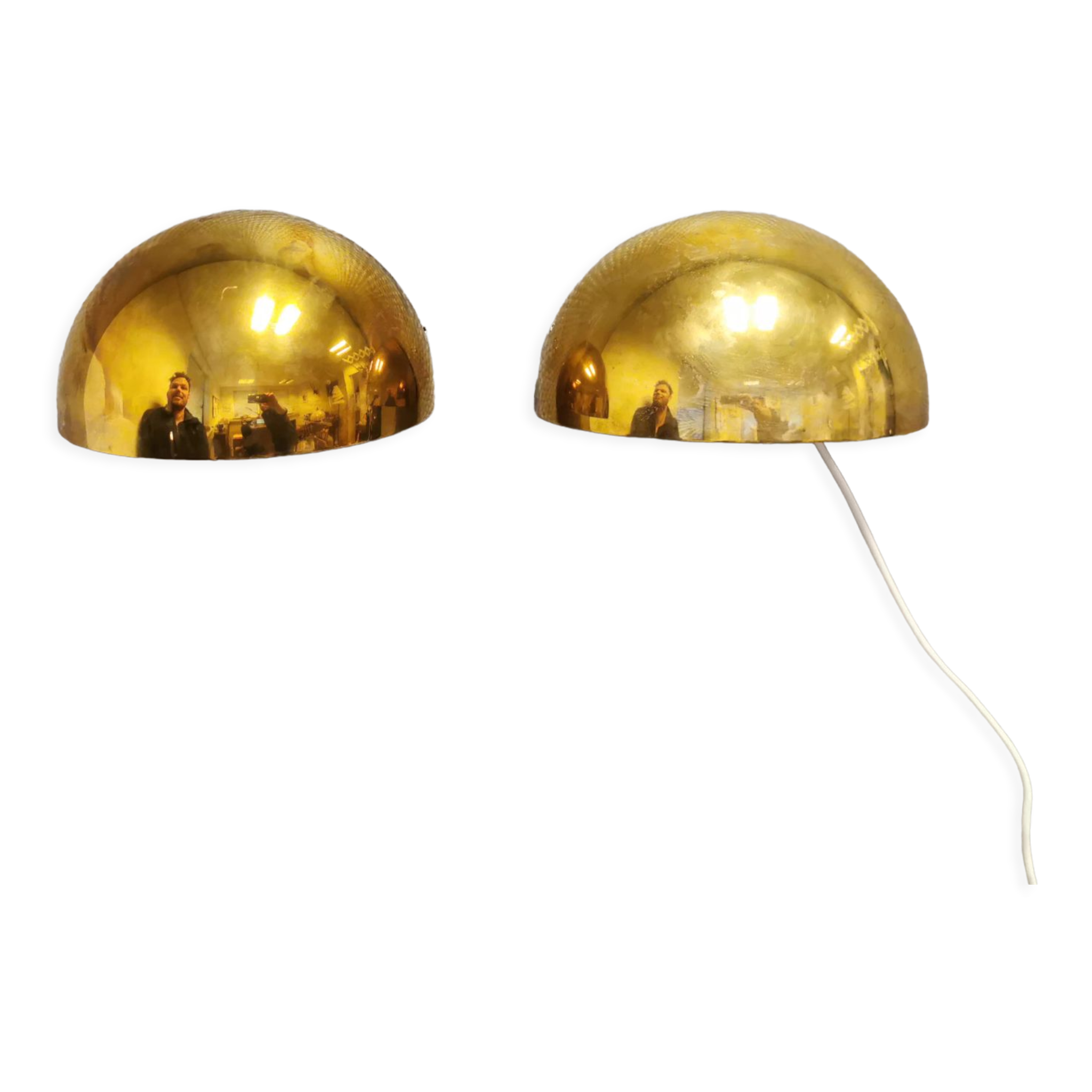 Pair of wall lamps designed by torsten thorup & claus bonderup, model quarto for focus denmark.