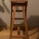 Solid wood stepladder with 4 levels, 20th century, mortise-tenon mountings