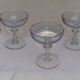 Set of 6 glasses of glass champagne