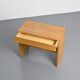 Desk in solid elm by Maison Regain, 1970s.