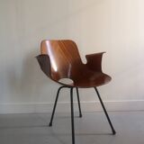 Médéa armrest chair in wood and metal by Vittorio Nobili for Fratelli Tagliablue, Italy 1950