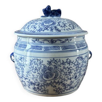 Pot avec couvercle en porcelaine chinoise