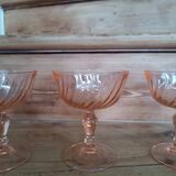 Set of four rosaline champagne glasses