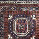 Ancient Afghan Baluch handmade carpet 44cm x 45cm 1900s, 1C384