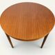 Table ronde extensible vintage en teck, années 70