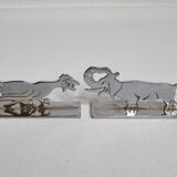 Set of four art deco knife holders after Benjamin Rabier, 1930