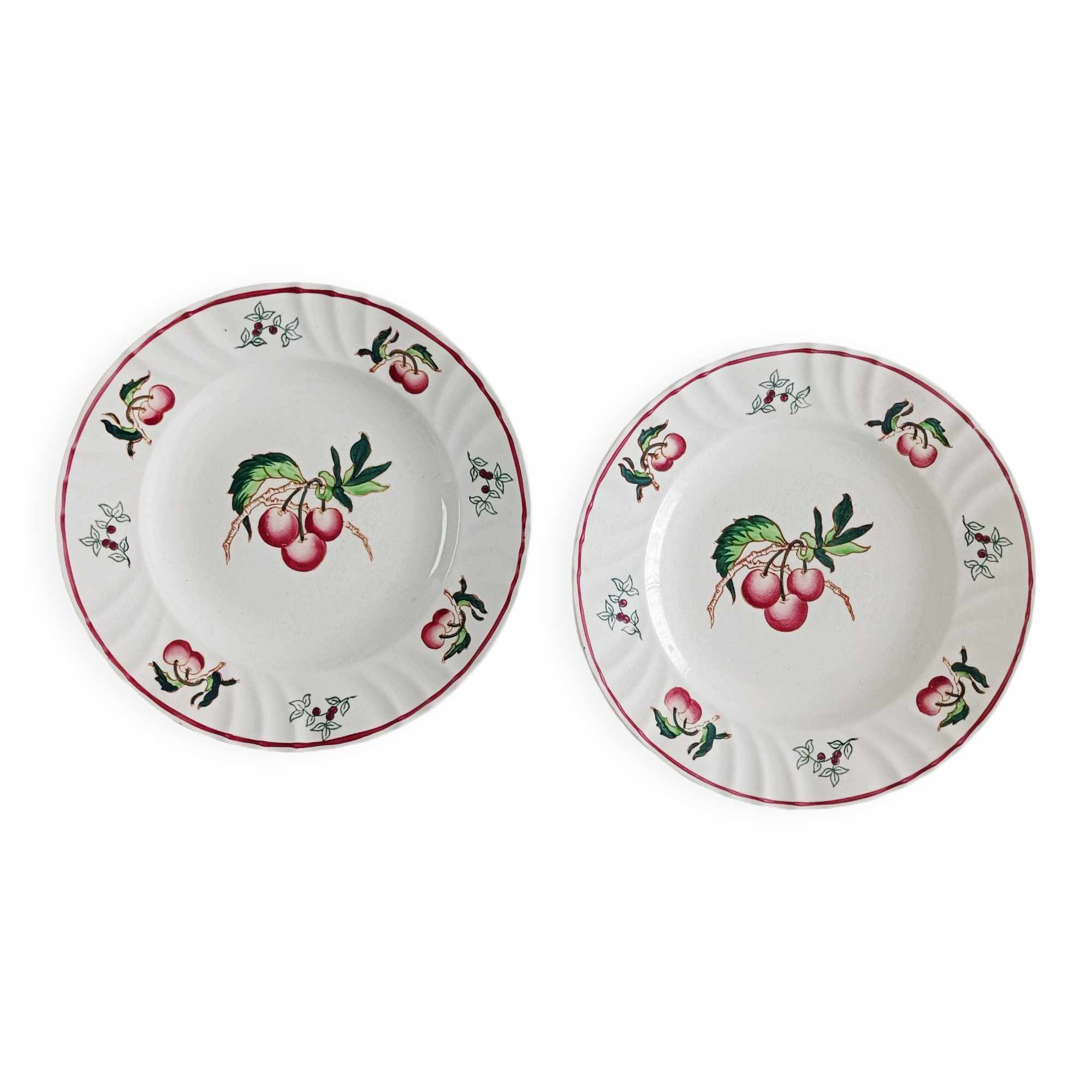 Set of 2 Longwy Montmorency flat plates