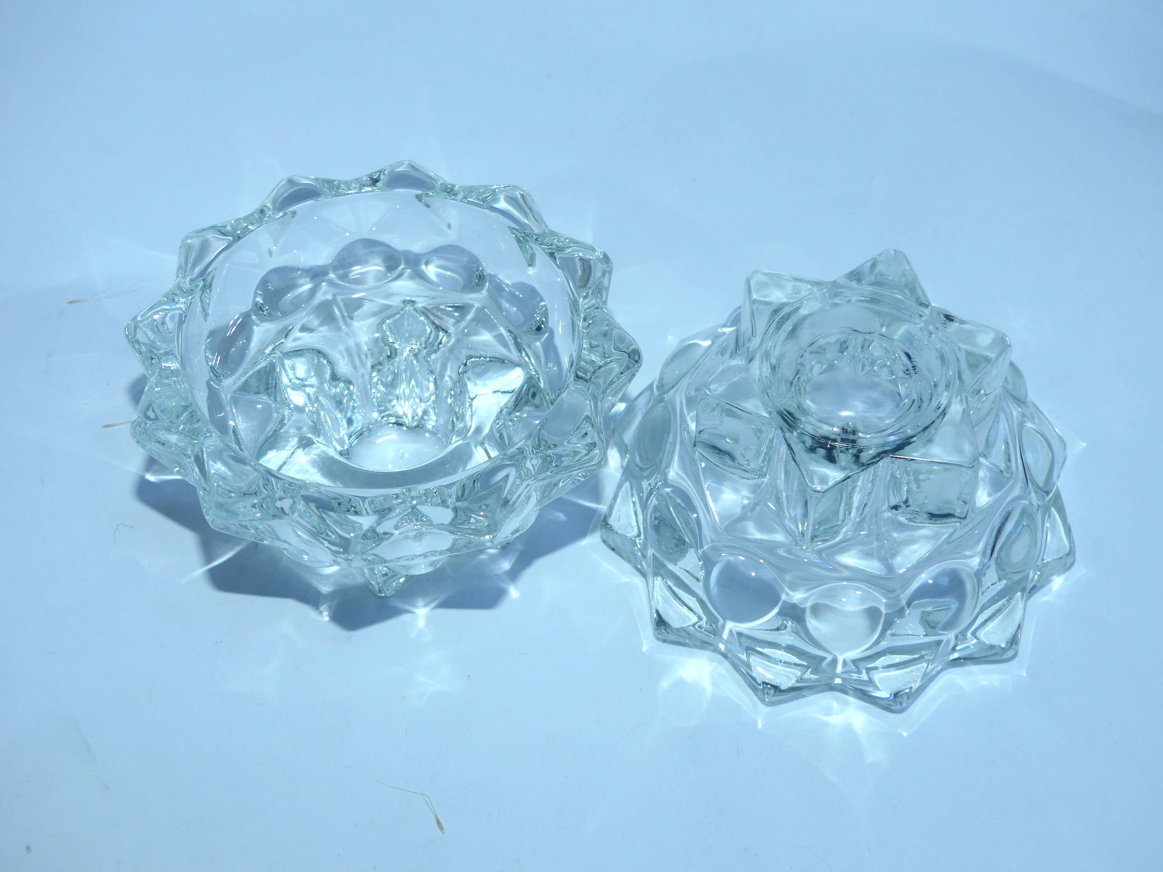Reims glass candle holders