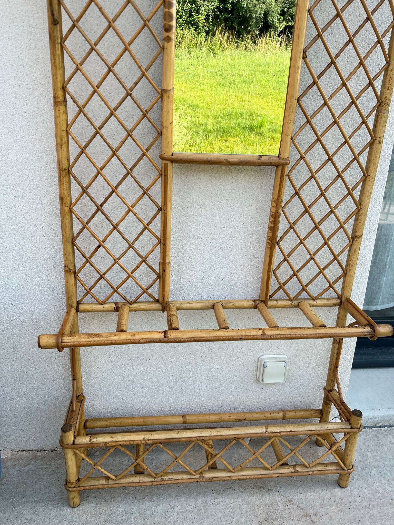 Porte manteau en rotin