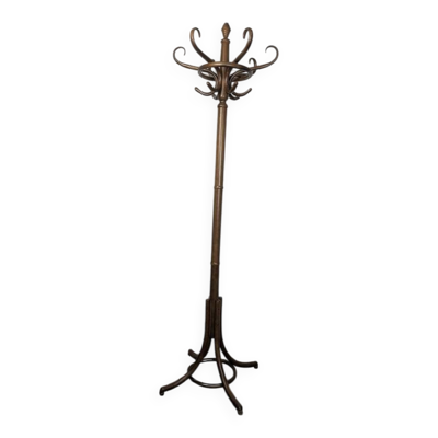 Porte-manteau perroquet bistrot en bois courbé