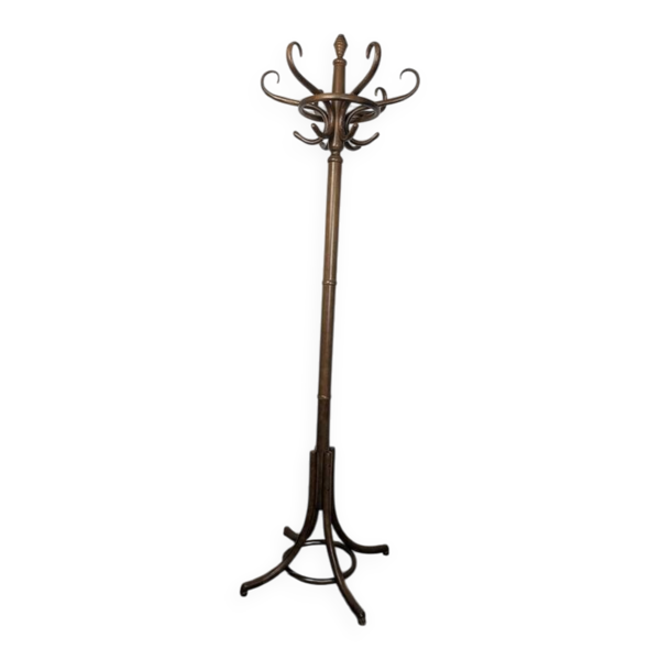 Porte-manteau perroquet bistrot en bois courbé