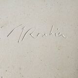 Glazed ceramic pocket emptier signed Rouhier