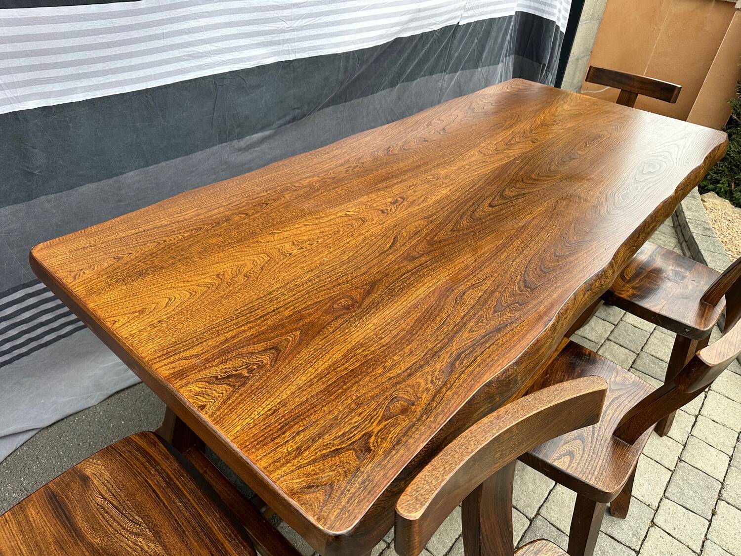 Aranjou table and chairs set 1980