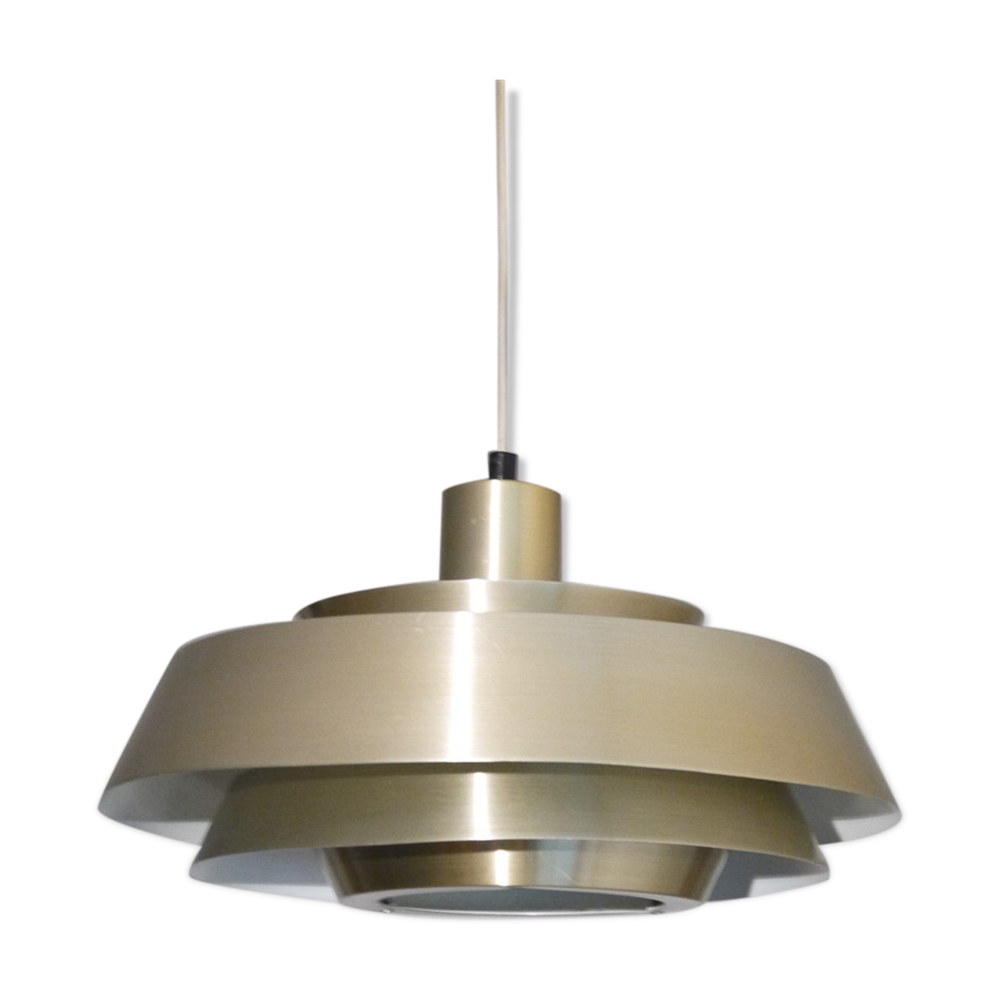 Danish vintage metal pendant lamp 1960