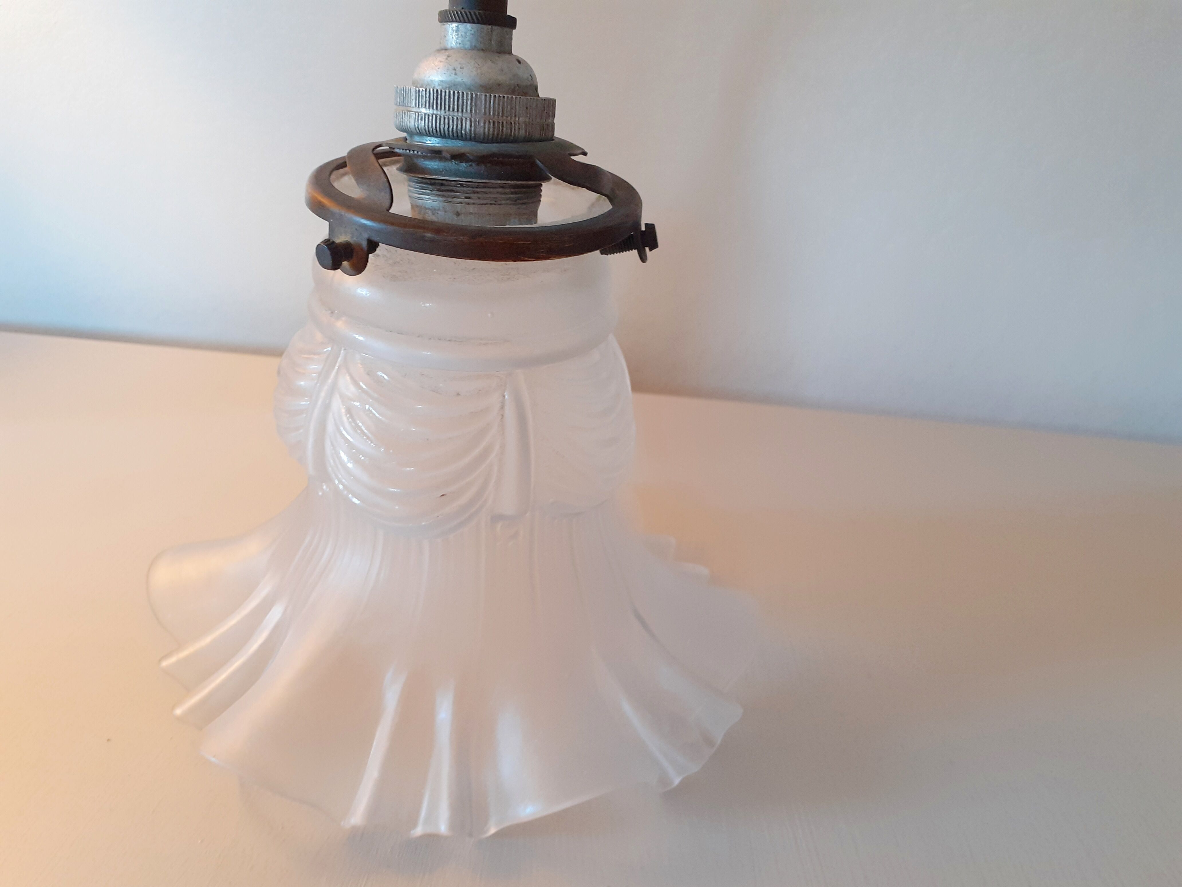 Art Nouveau glass wall lamp