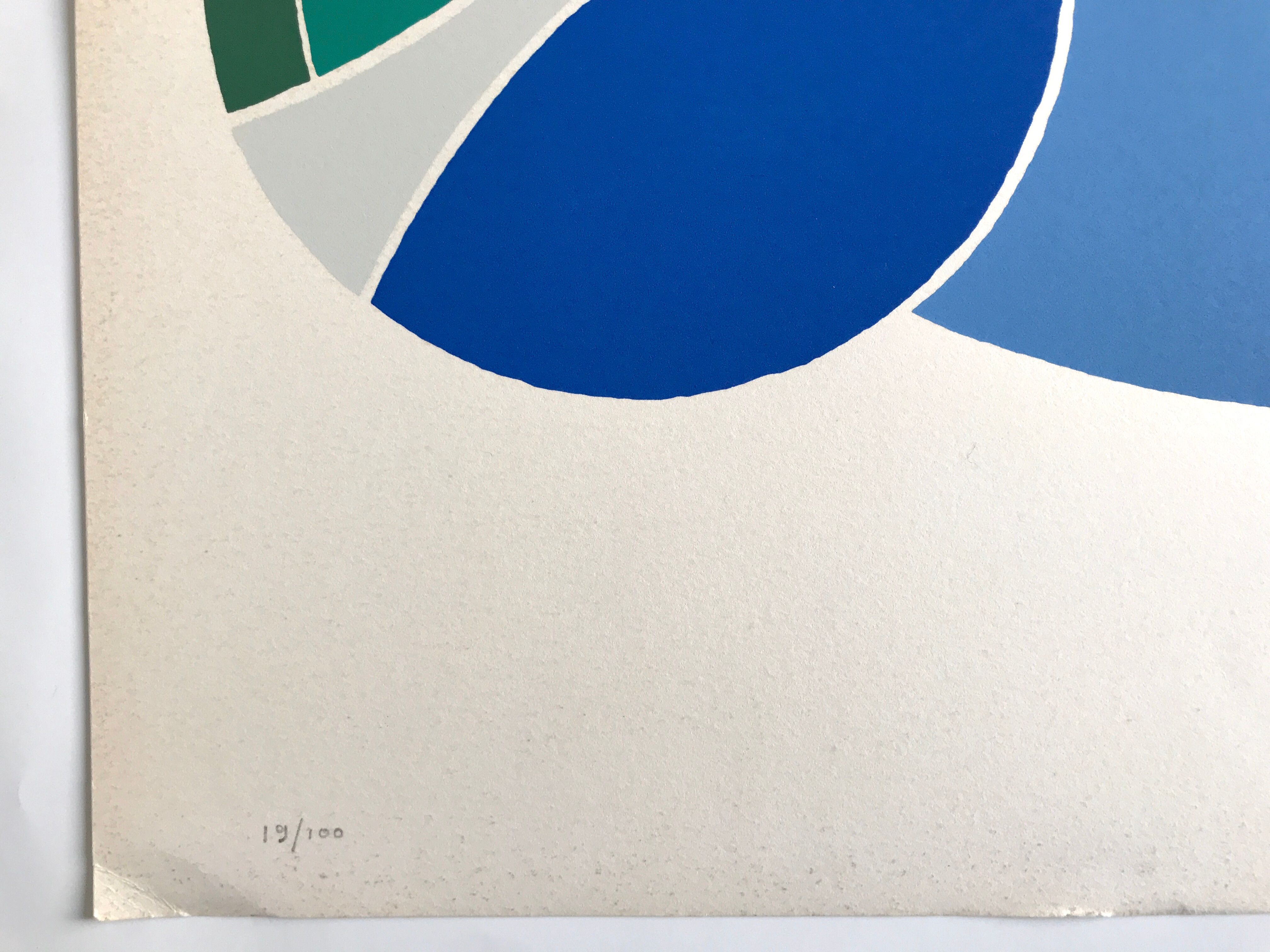 Original silkscreen signed and numbered by John Harrison LEVEE, Circle, 1975