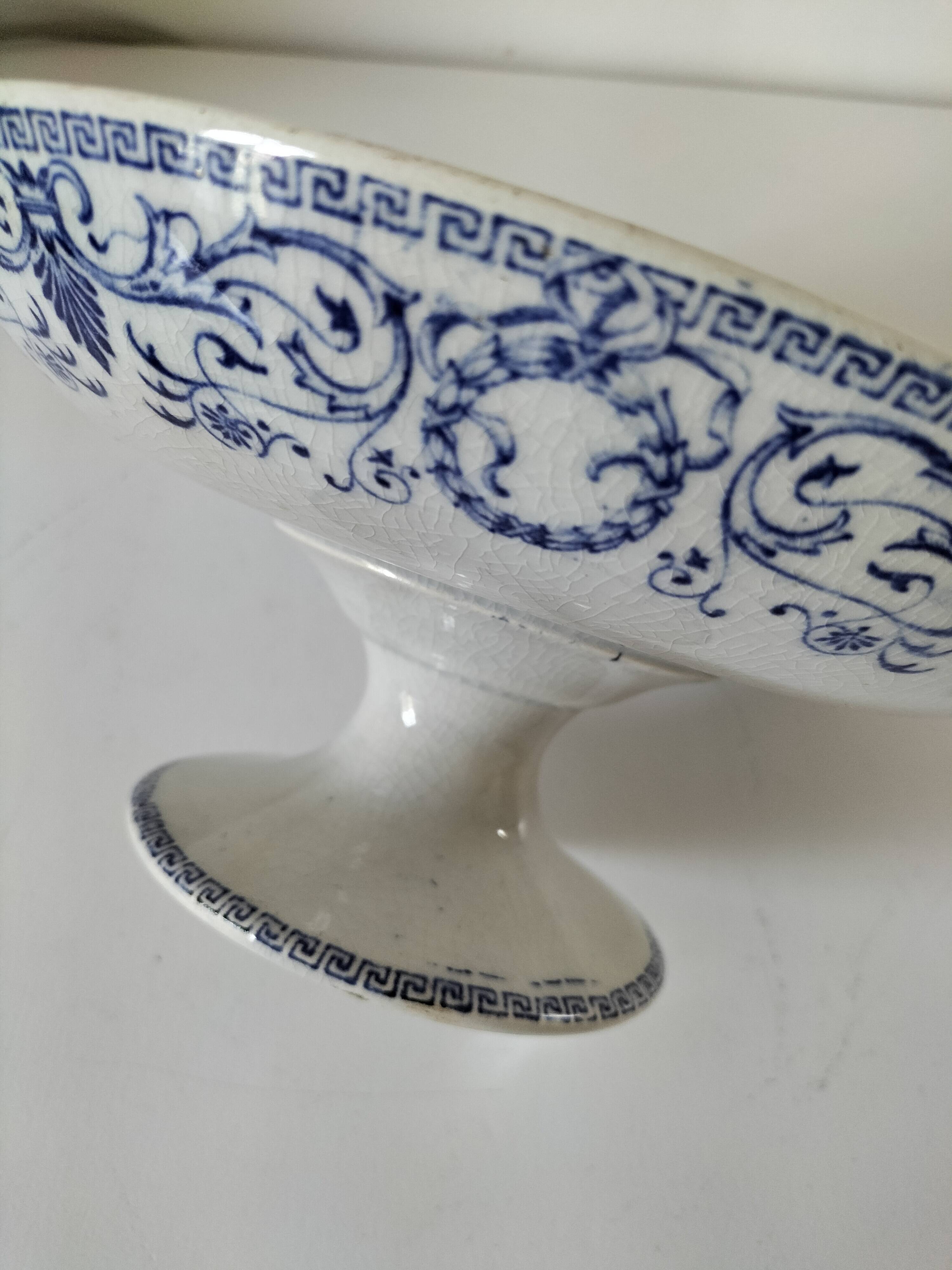 Creil & Montereau Marie-Louise model pedestal dish