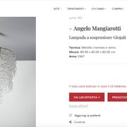 Lustre en verre de Murano modèle Giogali Angelo Mangiarotti