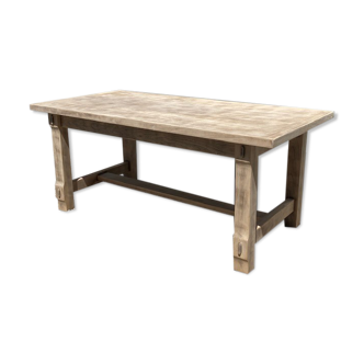 Stripped farmhouse table extensions to 255 cm