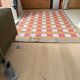Jute rug with pink and orange patterns Matias Moellenbach