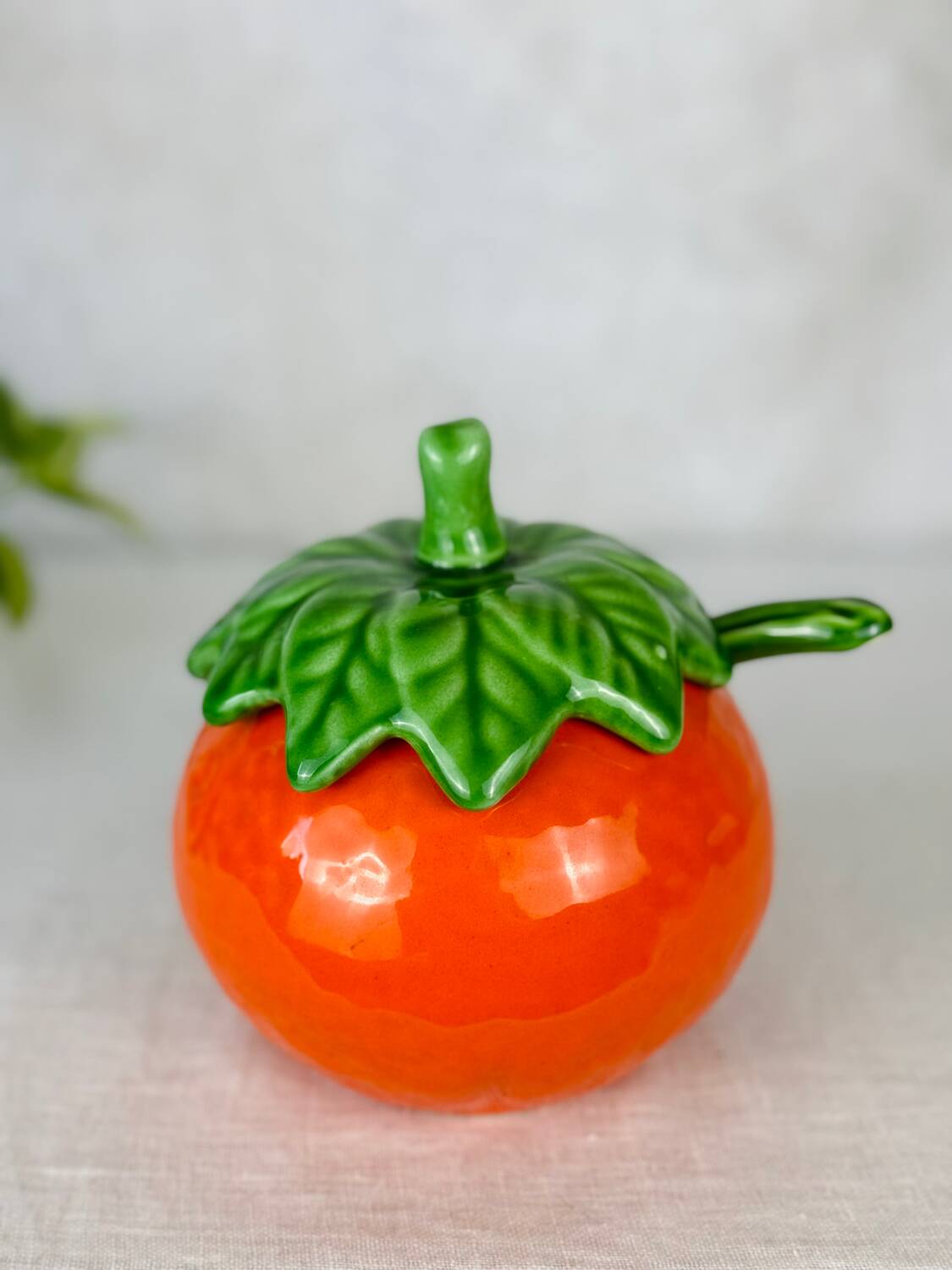 Saucière/ moutardier en barbotine tomate 🍅