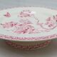 Cake dish on foot in iron earth of Gien model Pink hawthorn