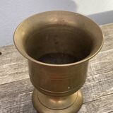 Gilded brass mortar and pestle