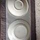 Two round dishes Sarreguemines decor Bermuda/vintage years 50-60