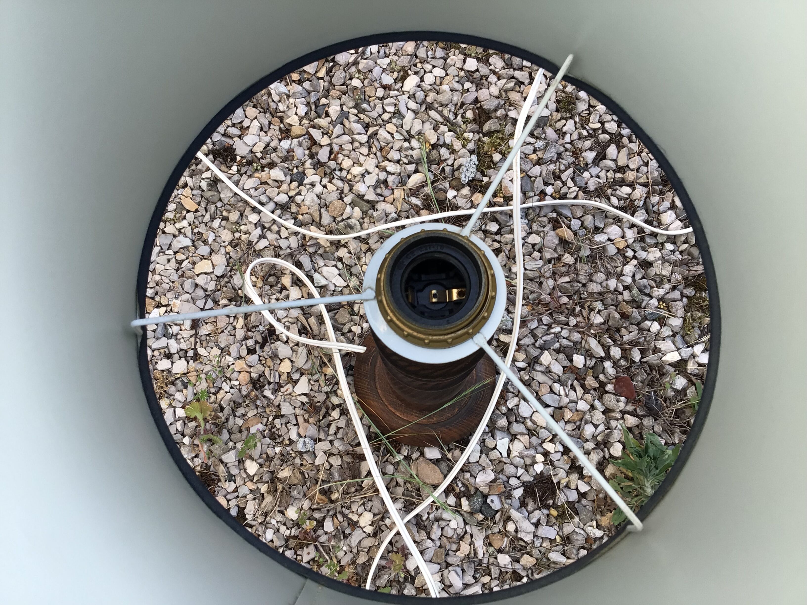 Solid wood lamp lampshade denim