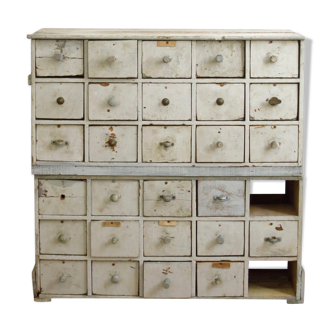 Ancien meuble de métier à 30 tiroirs