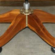 Burr yew wood swivel office chair - Windsor swivel